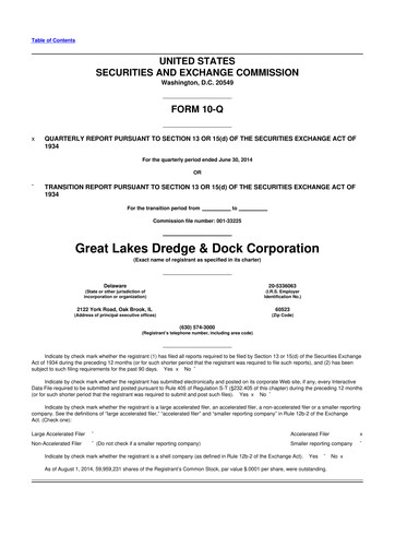 Thumbnail Great Lakes Dredge & Dock Corp. 10-Q Quarterly Report FY2014 
