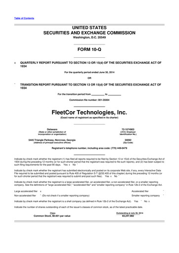 Thumbnail Corpay 10-Q Quarterly Report FY2014 