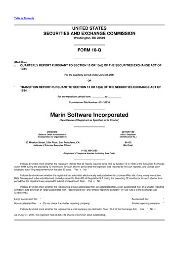 Thumbnail Marin Software 10-Q Quarterly Report FY2014 