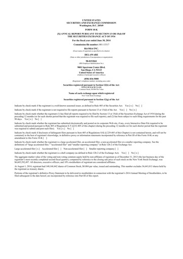 Miniature ResMed 10-K Rapport annuel 2014