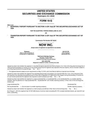 Thumbnail DNOW Inc. 10-Q Quarterly Report FY2014 