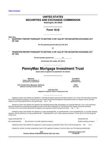 Thumbnail PennyMac Mortgage Investment Trust 10-Q Quarterly Report FY2014 