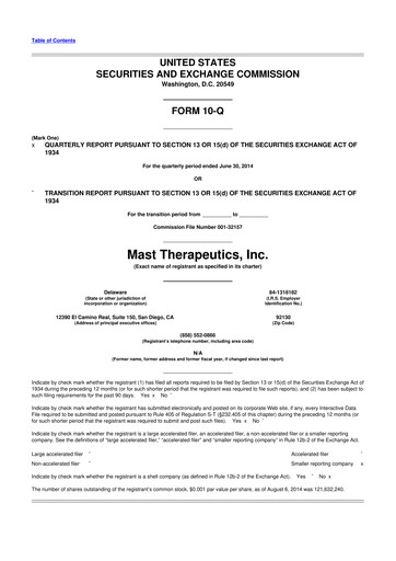Thumbnail Savara 10-Q Quarterly Report FY2014 