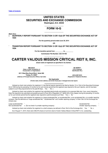 Vorschaubild Sila Realty Trust 10-Q Quartalsbericht 2014 