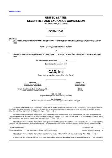 Thumbnail iCAD 10-Q Quarterly Report FY2014 