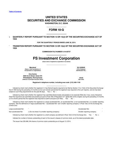 Vorschaubild FS KKR Capital
 10-Q Quartalsbericht  