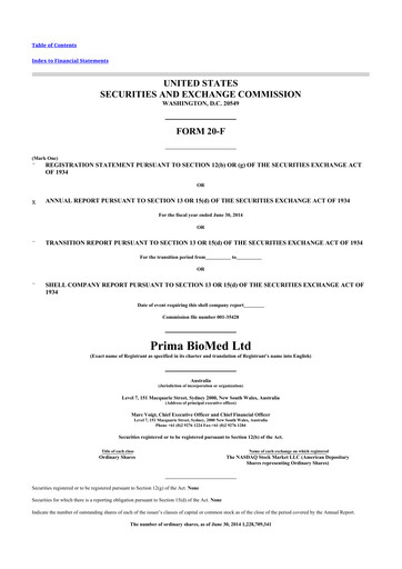 Thumbnail Immutep 20-F Annual Report 