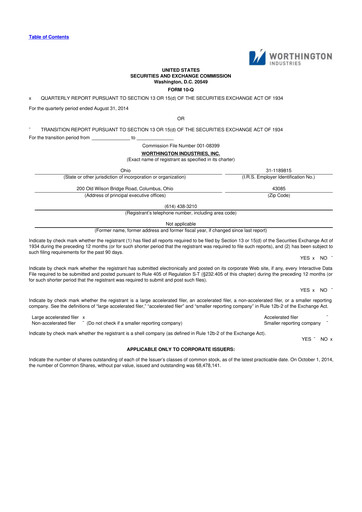 Thumbnail Worthington Enterprises 10-Q Quarterly Report FY2015 