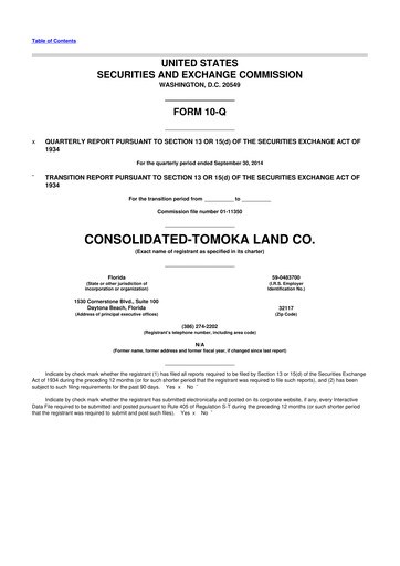 Vorschaubild CTO Realty Growth 10-Q Quartalsbericht 2014 