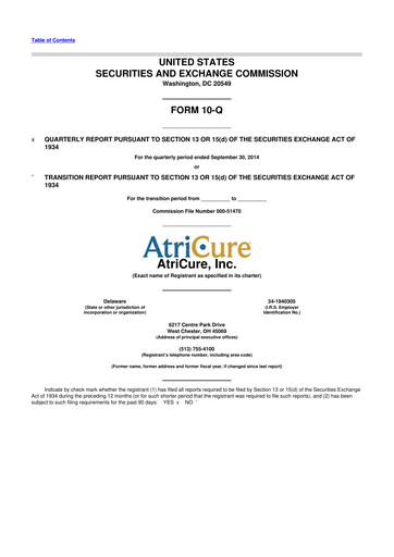 Thumbnail AtriCure 10-Q Quarterly Report FY2014 