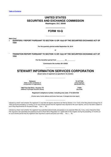 Thumbnail Stewart Information Services 10-Q Quarterly Report FY2014 