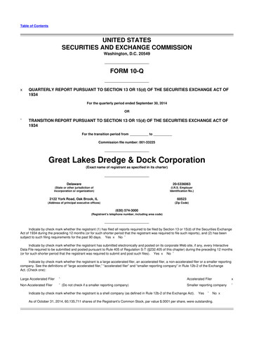 Thumbnail Great Lakes Dredge & Dock Corp. 10-Q Quarterly Report FY2014 