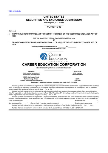 Thumbnail Perdoceo Education 10-Q Quarterly Report FY2014 