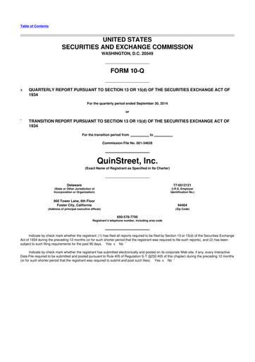 Thumbnail QuinStreet
 10-Q Quarterly Report FY2015 