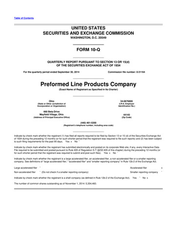 Thumbnail Preformed Line Products 10-Q Quarterly Report FY2014 