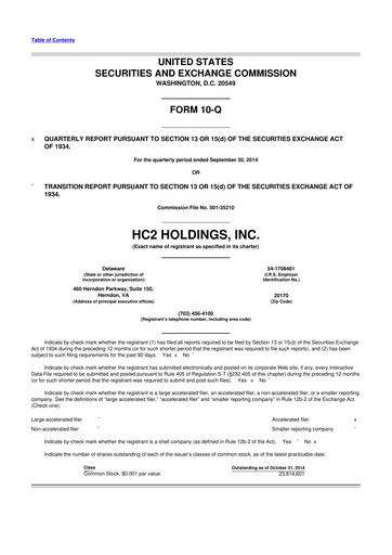 Thumbnail INNOVATE Corp. 10-Q Quarterly Report FY2014 