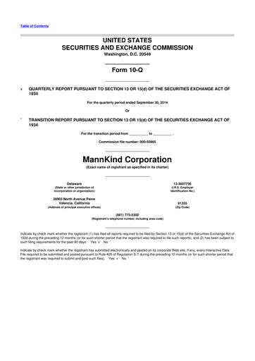 Thumbnail MannKind Corp 10-Q Quarterly Report FY2014 