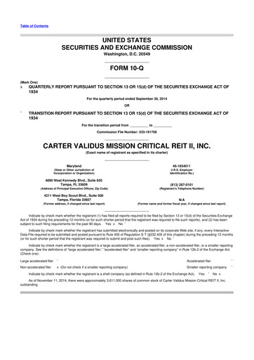 Vorschaubild Sila Realty Trust 10-Q Quartalsbericht 2014 