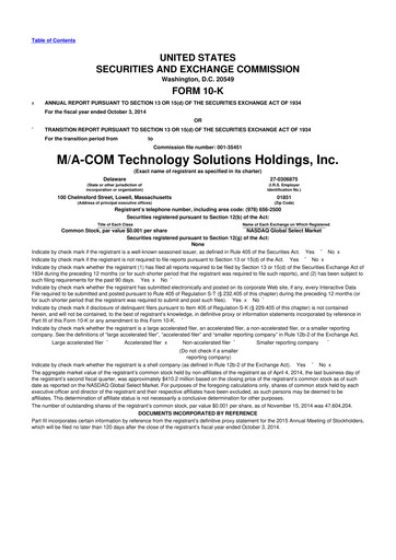 Thumbnail MACOM Technology Solutions 10-K Annual Report 