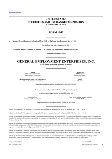 Thumbnail GEE Group 10-K Annual Report 2014