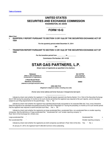 Thumbnail Star Group 10-Q Quarterly Report FY2015 
