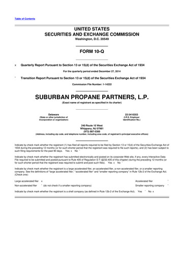 Thumbnail Suburban Propane Partners 10-Q Quarterly Report FY2015 