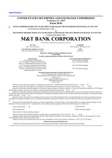 Thumbnail M&T Bank 10-K Annual Report 2014