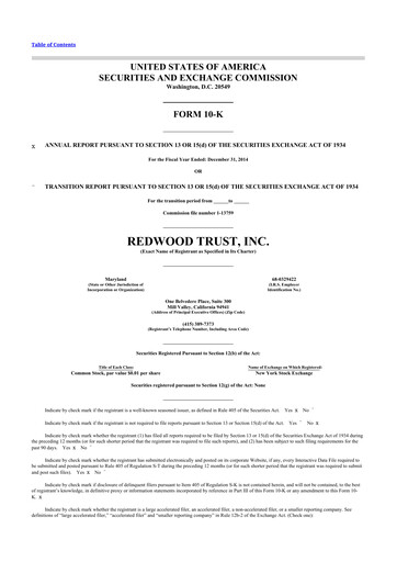 Thumbnail Redwood Trust 10-K Annual Report 2014