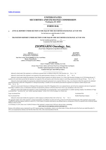 Vorschaubild Alaunos Therapeutics 10-K Jahresbericht 2014