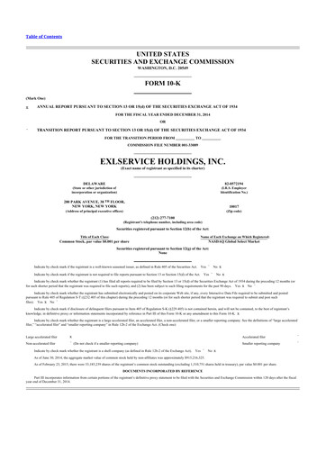 Thumbnail EXL Service
 10-K Annual Report 2014