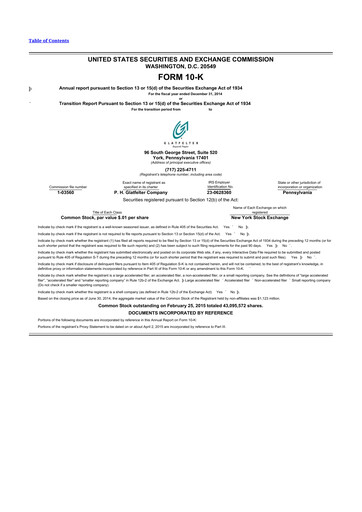 Thumbnail Magnera 10-K Annual Report 2014