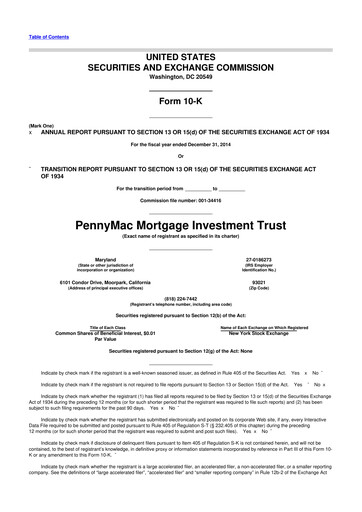 Thumbnail PennyMac Mortgage Investment Trust 10-K Annual Report 2014