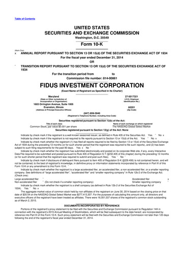 Thumbnail Fidus Investment Corporation 10-K Annual Report 