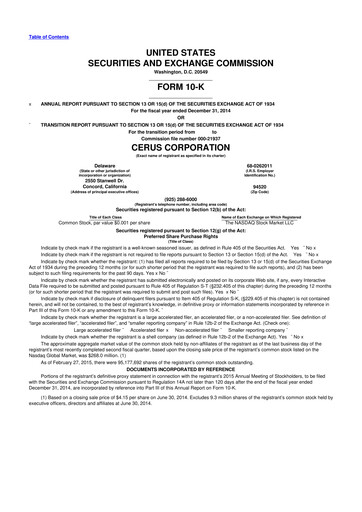 Thumbnail Cerus Corporation 10-K Annual Report 2014