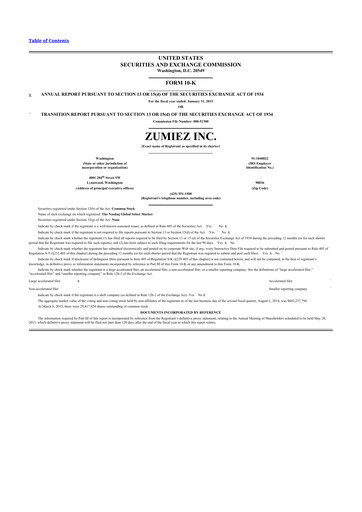 Thumbnail Zumiez 10-K Annual Report 2014