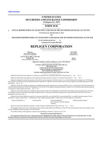 Thumbnail Repligen
 10-K Annual Report 2014