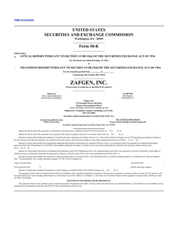 Thumbnail Larimar Therapeutics 10-K Annual Report 2014