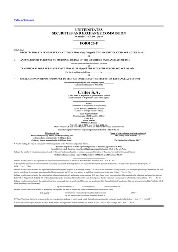 Thumbnail Criteo 20-F Annual Report 