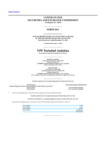 Thumbnail YPF S.A. 20-F Annual Report 