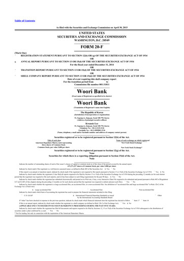 Thumbnail Woori Financial Group 20-F Annual Report 