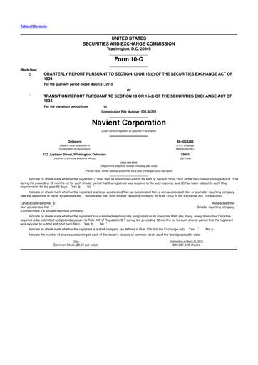 Vorschaubild Navient 10-Q Quartalsbericht 2015 