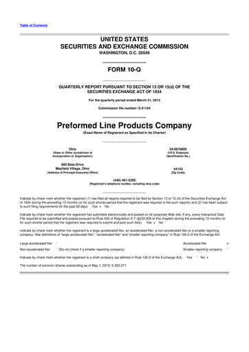 Thumbnail Preformed Line Products 10-Q Quarterly Report FY2015 