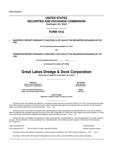 Thumbnail Great Lakes Dredge & Dock Corp. 10-Q Quarterly Report FY2015 