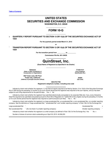Thumbnail QuinStreet
 10-Q Quarterly Report FY2015 