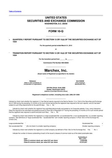 Vorschaubild Marchex 10-Q Quartalsbericht 2015 