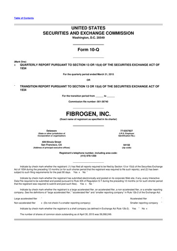 Thumbnail FibroGen 10-Q Quarterly Report FY 