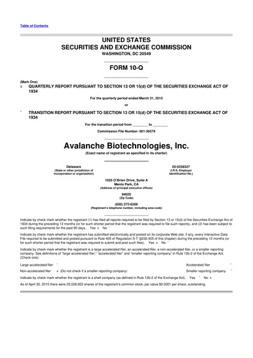 Thumbnail Adverum Biotechnologies
 10-Q Quarterly Report FY2015 