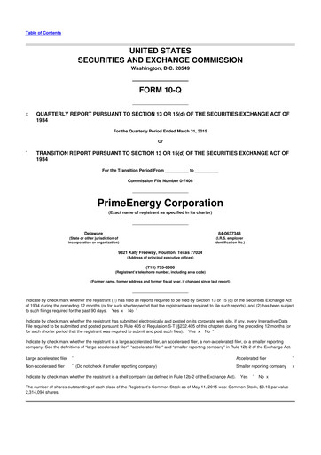 Thumbnail PrimeEnergy Resources 10-Q Quarterly Report FY2015 
