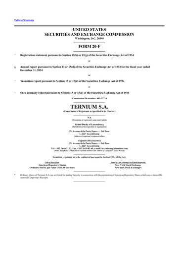 Thumbnail Ternium
 20-F Annual Report 