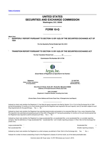 Thumbnail Argan 10-Q Quarterly Report FY2016 